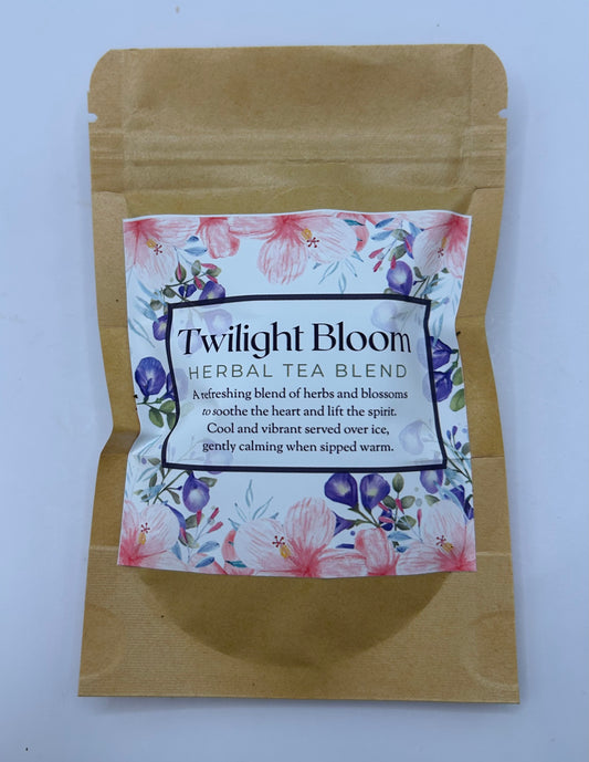 Twilight Bloom Herbal Tea, Minty Floral Hibiscus Botanical Blend
