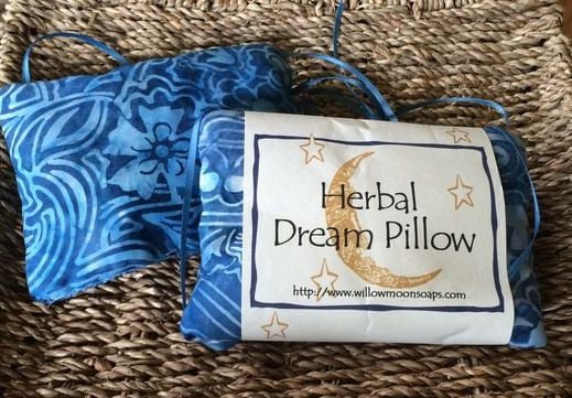Herbal Dream Pillow ~ restful sleep, Lavender, mugwort, hops ~ Willow Moon