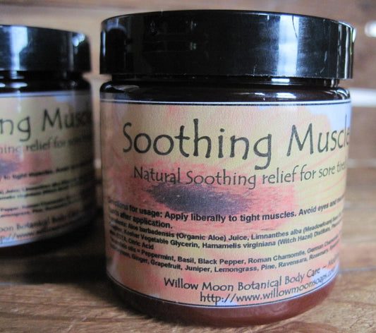 Natural Soothing Muscle Gel, For Chronic Pain Inflammation and Stiffness, joint pain, muscle pain / Willow Moon