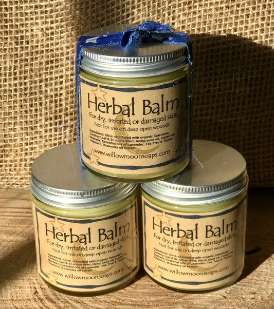 All Natural Healing Balm, Dermatitis, Psoriasis, Rash, Itch Relief Skin Cream | Holistic Healing Herbal Balm / Willow Moon