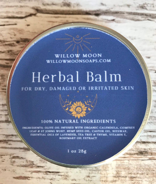 All Natural Herbal Balm Dermatitis, Psoriasis, Rash, Itch Relief Skin Cream | Holistic Healing Herbal Balm / Willow Moon
